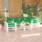 Vidaxl salon de jardin palette 7 pièces avec coussins bois de pin
