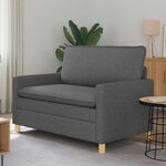 vidaXL Canapé Gris foncé 126 x 81 x 87 5 cm Tissu