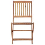 vidaXL Chaises pliables d'extérieur avec coussins 8 Pièces Bois d'acacia