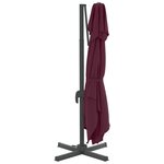 vidaXL Parasol cantilever à double toit Bordeaux Rouge 300x300 cm