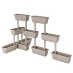 vidaXL Jardinières 6 Pièces 100 cm Taupe