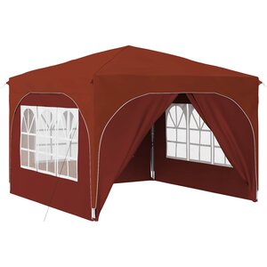 vidaXL Tente de fête pop-up 290 x 290 x 245 cm Terre cuite
