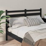 vidaXL Tête de lit Noir 166x4x100 cm Bois massif de pin