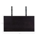 2 rallonges de table en chêne noir à bord droit 50 x 95 cm