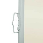 vidaXL Auvent latéral rétractable de patio 100x500 cm Crème