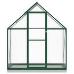vidaXL Serre avec cadre de base vert 169x58x202 cm aluminium