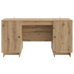 vidaXL Bureau Chêne artisanal Bois d'ingénierie 142 5 x 50 x 75 cm