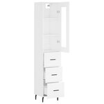 vidaXL Buffet haut Blanc 34 5x34x180 cm Bois d'ingénierie
