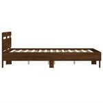 vidaXL Cadre de lit avec tête de lit chêne marron 120x200 cm
