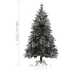 vidaXL Arbre de Noël artificiel pré-éclairé/flocons de neige PVC PE