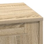 vidaXL Table de chevet avec lumières LED Chêne Sonoma 44x34 5x45 cm