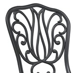 vidaXL Ensemble bistro de jardin 3 Pièces Noir Aluminium