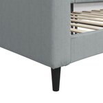 vidaXL Lit de jour gris clair 100x190 cm tissu