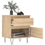 vidaXL Tables de chevet 2 Pièces chêne sonoma 40x35x50 cm bois ingénierie