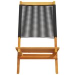 vidaXL Chaises de jardin pliantes lot de 8 noir bois d'acacia massif