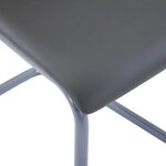 vidaXL Chaises à manger cantilever lot de 6 gris similicuir