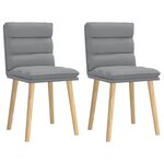vidaXL Chaises à manger lot de 2 gris clair tissu
