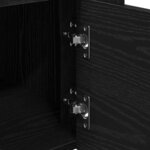 vidaXL Chariot de cuisine Chêne noir 60 x 45 x 80 cm Bois d'ingénierie