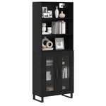 vidaXL Haut Armoire Chêne noir 69 5 x 34 x 180 cm Bois d'ingénierie