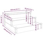 vidaXL Lit surélevé de jardin gris 120x120x56 cm bois massif de sapin