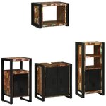 vidaXL Ensemble de mobilier de salle de bain avec étagère 4 Pièces