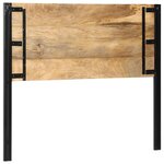 vidaXL Tête de lit 120 cm bois massif manguier et fer