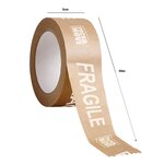 Pack and Move - Lot 12 rouleaux ruban adhésif kraft "Fragile" pour emballage et déménagement - 50 m - Qualité Premium