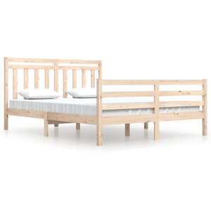 vidaXL Cadre de lit sans matelas 160x200 cm bois massif