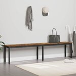 vidaXL banc Chêne Fumé 200 x 35 x 45 cm Bois d'ingénierie