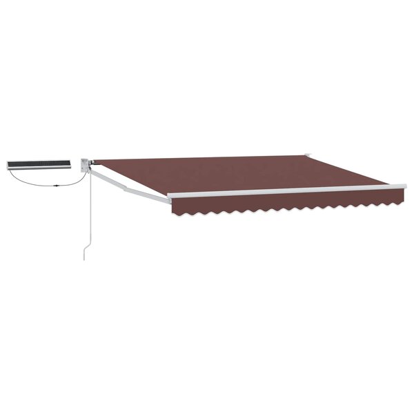 vidaXL Auvent rétractable électrique Marron et blanc 3 x 2 5 m