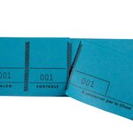 Bloc Passe-partout 100 Feuillets Numérotés De 3 Volets - Format 4 8x15 Cm - Bleu - X 50 - Exacompta