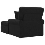 vidaXL Chaise lounge avec jupe Noir 91 x 157 x 91 cm tissu