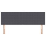 vidaXL Tête de lit avec tête de lit Gris foncé 144 cm Cuir synthétique