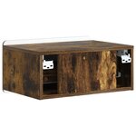 vidaXL Cabinet de chevet mural Chêne fumé 49 x 34 5 x 24 cm