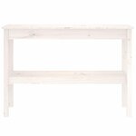 vidaXL Table console Blanc 110x40x75 cm Bois de pin solide