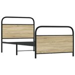 vidaXL Cadre de lit sans matelas 90x190cm chêne sonoma bois ingénierie