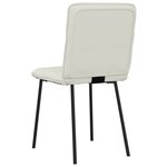 vidaXL Chaises à manger lot de 4 Crème Velours