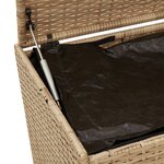 vidaXL Boîte de rangement de jardin mélange beige 283L résine tressée