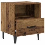 vidaXL Cabinet de chevet 2 Pièces Bois ancien 40 x 35 x 47.5 cm