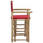 vidaXL Chaises pliables de directeur lot de 2 Rouge Bambou et tissu