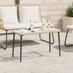 vidaXL Table de Jardin Naturel 80 x 40 x 45 cm polyrotin