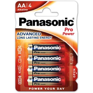 Blister de 4 Piles Pro Power Alcaline LR6/AA (Mignon) 1 5 V PANASONIC