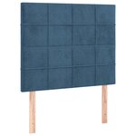 vidaXL Sommier à lattes de lit avec matelas Bleu foncé 100x200 cm