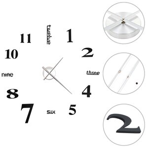 vidaXL Horloge murale 3D Design moderne 100 cm XXL Noir