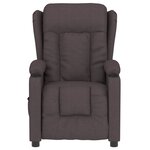 vidaXL Fauteuil inclinable électrique Marron foncé Tissu