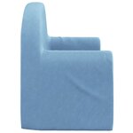 vidaXL Canapé-lit pour enfants 2 places bleu peluche douce