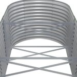 vidaXL Lit surélevé de jardin Acier enduit de poudre 620x80x68 cm gris