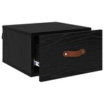 vidaXL Cabinet de chevet mural Chêne noir 35 x 35 x 20 cm
