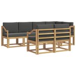 vidaXL Ensemble de canapés d'extérieur 7 pc Blanc et anthracite