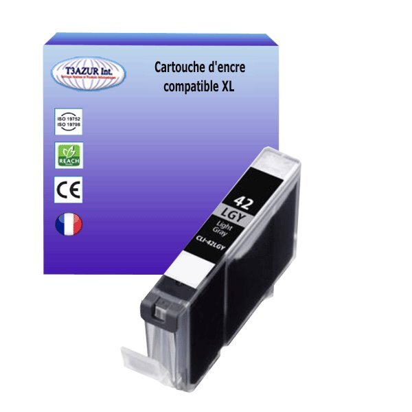 Cartouche compatible avec Canon CLI42 (6391B001) Light Gris- T3AZUR